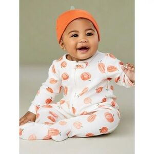 Carter's Child of Mine Baby Unisex Bodysuit Pumpkin Print 12 month